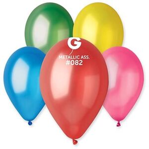 Nafukovacie balóniky, 26 cm, mix metalických farieb, 100 ks