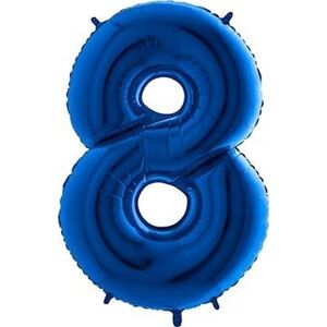 Balón fóliový číslica modrá – blue 102 cm – 8