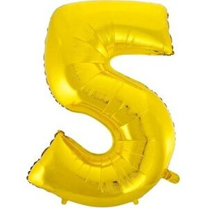 Balón fóliový číslica zlatá – gold 102 cm – 5