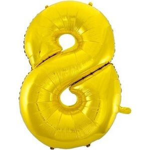 Balón fóliový číslica zlatá – gold 102 cm – 8