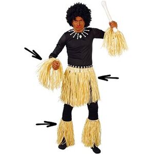 Kostým Zulu – Afro Sada – Unisex – Hawaii