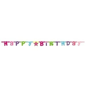 Girlanda Happy Birthday – Narodeniny – 180 cm Ružová
