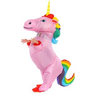 Nafukovací kostým pre deti Pink Unicorn with rainbow tail