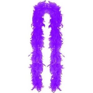 Boa fialové s perím – charlestone – 180 cm