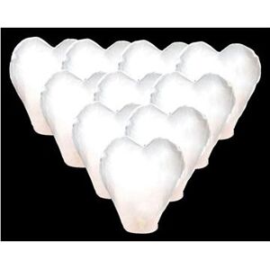 Lampión šťastia – prianie srdce biely – 10 ks/bal