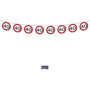 Girlanda narodeniny dopravná značka 40, 12 m
