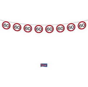 Girlanda narodeniny dopravná značka 60, 12 m