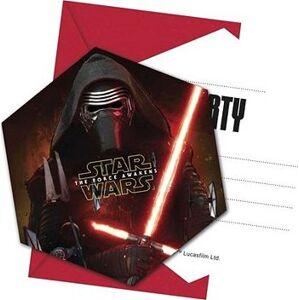 Pozvánky Star Wars – Hviezdne vojny – The Force Awaknes – 6 ks