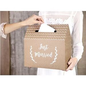 Box – škatuľka na blahoželanie – Just married 30 × 30,5 × 16,5 cm