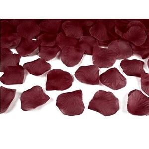 Okvetné lístky ruží textilné – tmavo červené / bordó 100 ks