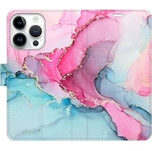 iSaprio flip pouzdro PinkBlue Marble pro iPhone 15 Pro
