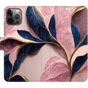 iSaprio flip puzdro Pink Leaves pre iPhone 12/12 Pro