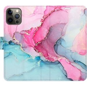 iSaprio flip puzdro PinkBlue Marble pre iPhone 12/12 Pro