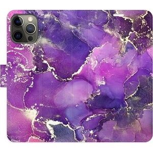 iSaprio flip puzdro Purple Marble pre iPhone 12/12 Pro
