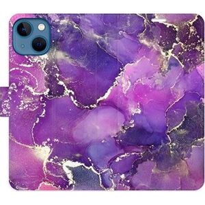 iSaprio flip puzdro Purple Marble pre iPhone 13