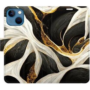 iSaprio flip pouzdro BlackGold Marble pro iPhone 13 mini
