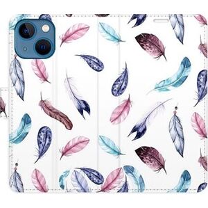 iSaprio flip pouzdro Colorful Feathers pro iPhone 13 mini
