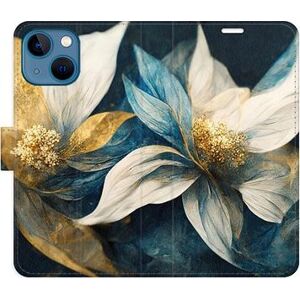 iSaprio flip puzdro Gold Flowers pre iPhone 13 mini