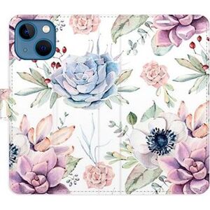 iSaprio flip pouzdro Succulents Pattern pro iPhone 13 mini