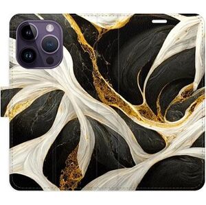 iSaprio flip puzdro BlackGold Marble pre iPhone 14 Pro