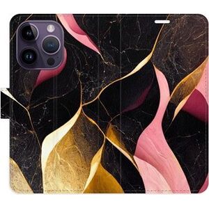iSaprio flip puzdro Gold Pink Marble 02 pre iPhone 14 Pro