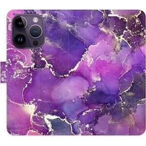 iSaprio flip puzdro Purple Marble na iPhone 14 Pro