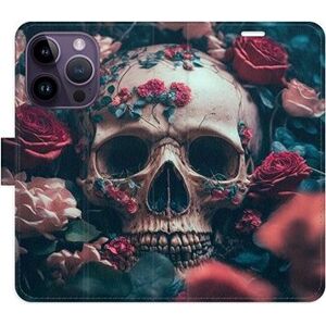 iSaprio flip puzdro Skull in Roses 02 na iPhone 14 Pro