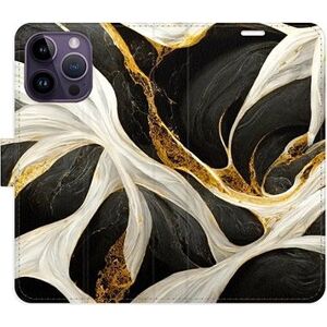 iSaprio flip pouzdro BlackGold Marble na iPhone 14 Pro Max