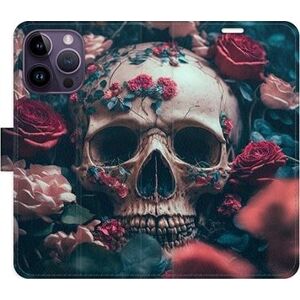 iSaprio flip pouzdro Skull in Roses 02 pro iPhone 14 Pro Max