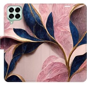 iSaprio flip pouzdro Pink Leaves pro Samsung Galaxy M53 5G