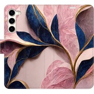 iSaprio flip pouzdro Pink Leaves pro Samsung Galaxy S23+ 5G