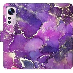 iSaprio flip pouzdro Purple Marble pro Xiaomi 12 / 12X