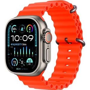 Apple Watch Ultra 2 49 mm titánové puzdro s oranžovým oceánskym remienkom