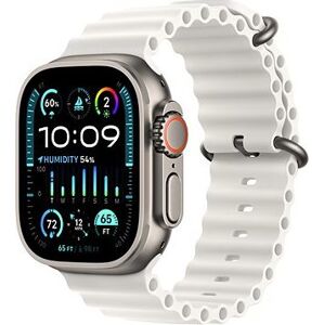 Apple Watch Ultra 2 49 mm titánové puzdro s bielym oceánskym remienkom