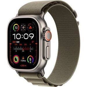 Apple Watch Ultra 2 49 mm titánové puzdro s olivovým alpským ťahom – Large
