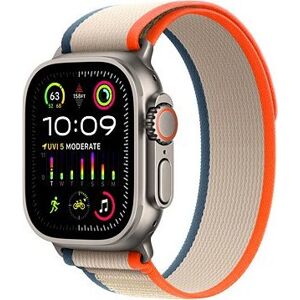 Apple Watch Ultra 2 49 mm titánové puzdro s oranžovo-béžovým trailovým ťahom – S/M