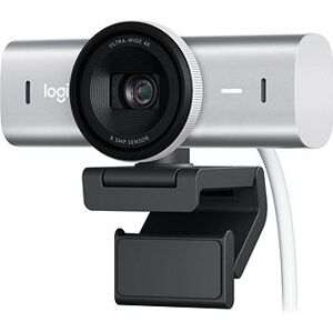 Logitech MX Brio 4K Ultra HD Webcam, Pale Grey