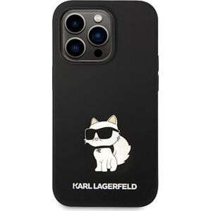 Karl Lagerfeld Liquid Silicone Choupette NFT Zadný Kryt pre iPhone 14 Pro Black
