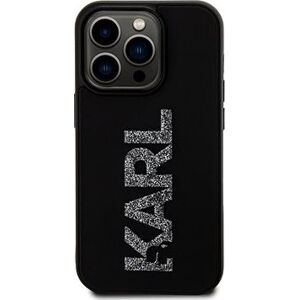 Karl Lagerfeld 3D Rubber Glitter Logo Karl Zadný Kryt na iPhone 15 Pro Max Black