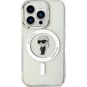 Karl Lagerfeld IML Ikonik MagSafe Zadný Kryt pre iPhone 15 Pro Transparent