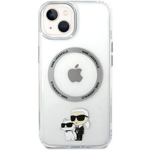 Karl Lagerfeld IML Karl and Choupette NFT MagSafe Zadný Kryt pre iPhone 15 Plus Transparent
