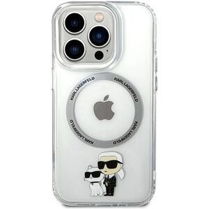 Karl Lagerfeld IML Karl and Choupette NFT MagSafe Zadný Kryt pre iPhone 15 Pro Transparent