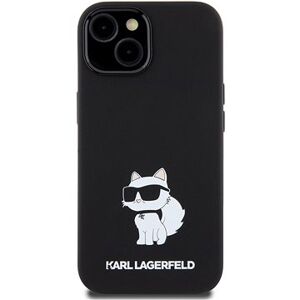 Karl Lagerfeld Liquid Silicone Choupette NFT Zadný Kryt pre iPhone 15 Black
