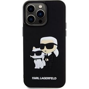 Karl Lagerfeld 3D Rubber Karl and Choupette Zadný Kryt na iPhone 14 Pro Max Black