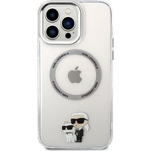 Karl Lagerfeld IML Karl and Choupette NFT MagSafe Zadný Kryt na iPhone 13 Pro Max Transparent