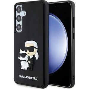 Karl Lagerfeld 3D Rubber Karl and Choupette Zadný Kryt na Samsung Galaxy S24 Black