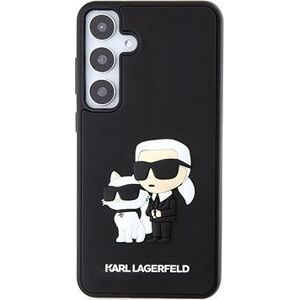 Karl Lagerfeld 3D Rubber Karl and Choupette Zadný Kryt na Samsung Galaxy S24+ Black