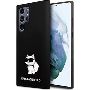 Karl Lagerfeld Liquid Silicone Choupette NFT Zadný Kryt na Samsung Galaxy S24 Ultra Black