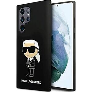 Karl Lagerfeld Liquid Silicone Ikonik NFT Zadný Kryt na Samsung Galaxy S24 Ultra Black