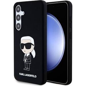 Karl Lagerfeld Liquid Silicone Ikonik NFT Zadný Kryt na Samsung Galaxy S24+ Black